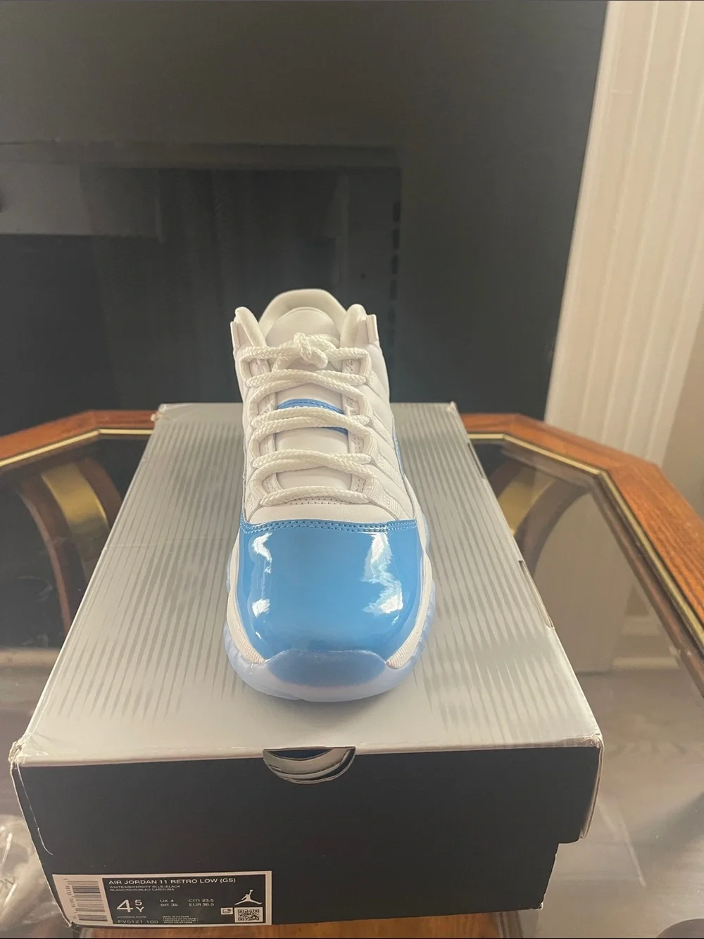Jordan 11 Retro Low Little Kids' Shoes - White/Blue